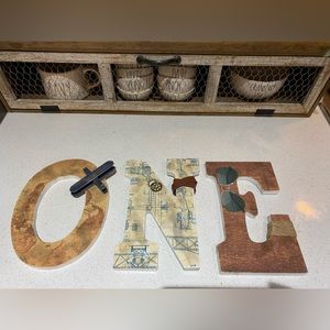 Handmade “One” Letters
